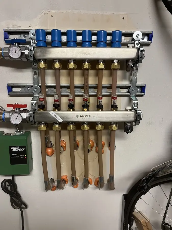 Plumber performing Gas Line Installation at a residential property in Seymour